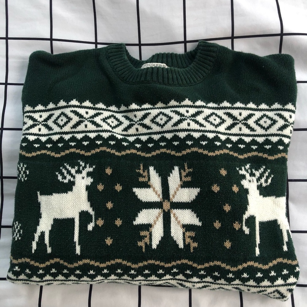 Vintage FairIsle Hunter Green Sweater